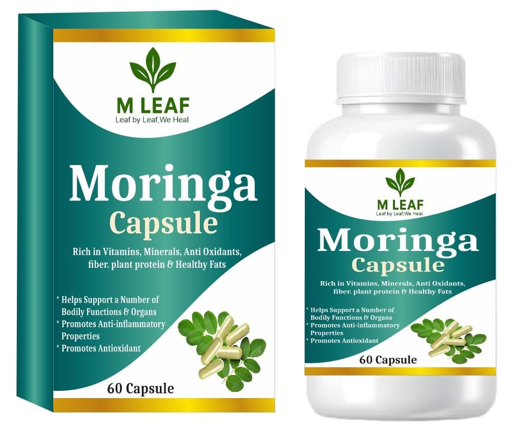 M LEAF Moringa Capsules – Natural Immunity & Vitality Booster (60 Capsules)